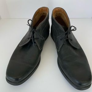 CLARKS Men’s Black Ankle Chukka Leather Boots Size 12